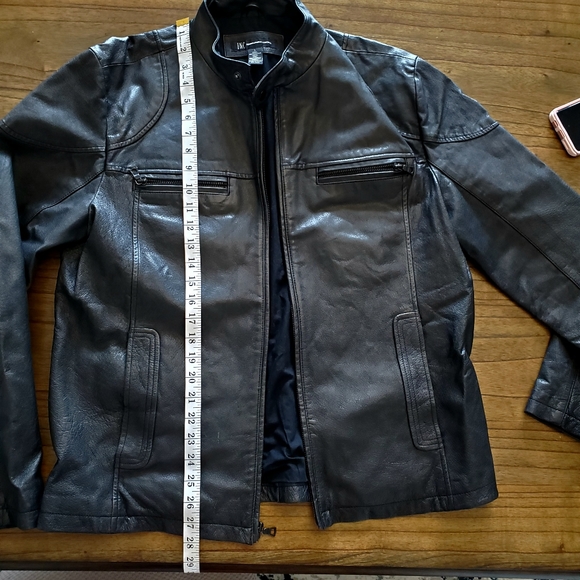 INC leather jacket- size L - Picture 9 of 10